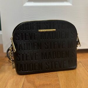 NWOT Steve Madden Embossed Black Crossbody Bag
